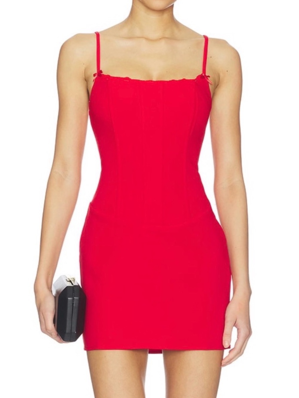 MORE TO COME Lawson Mini Dress in Red // Size Small